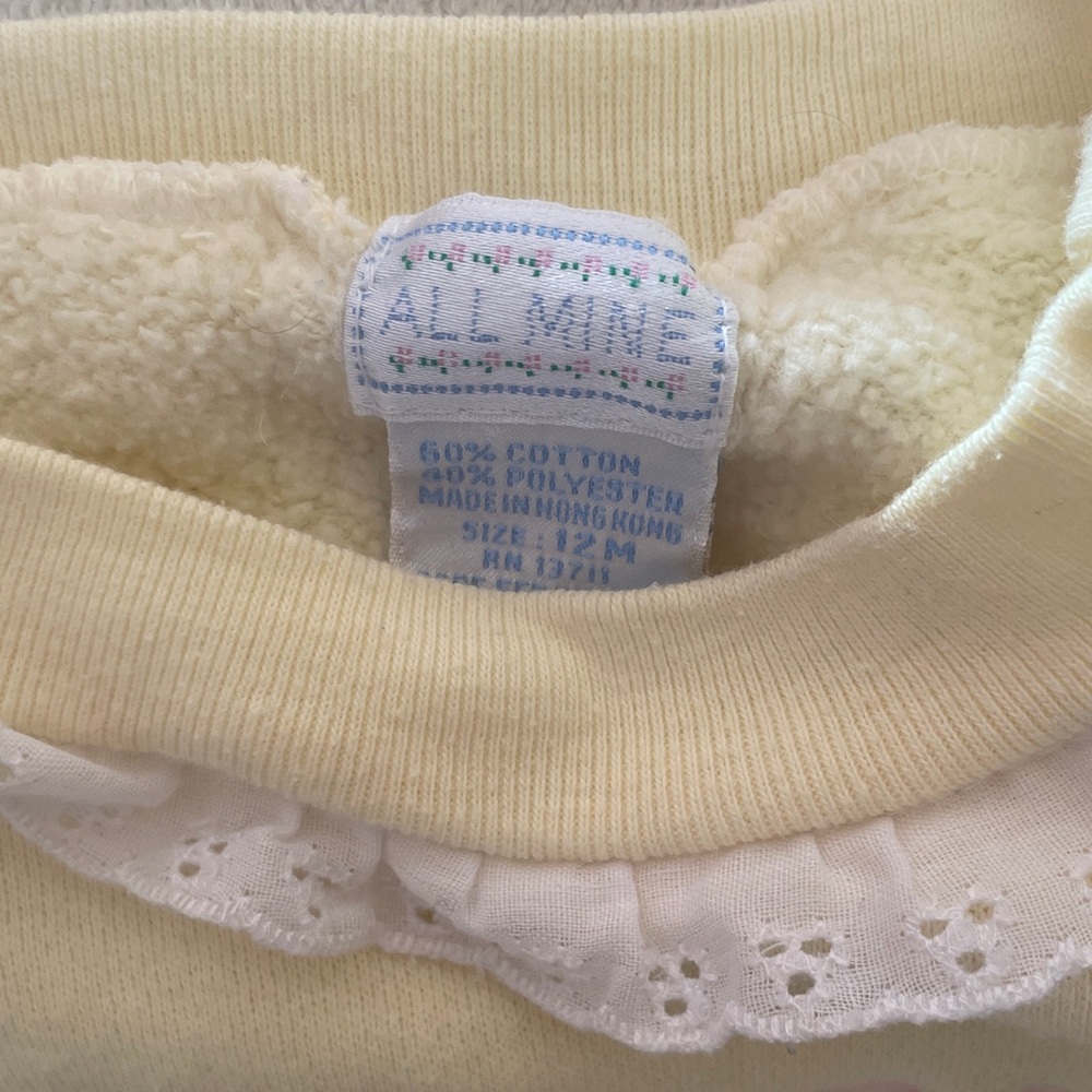 Vintage Yellow Baby Sweatshirt and Pants Set - Picture 3 of 3